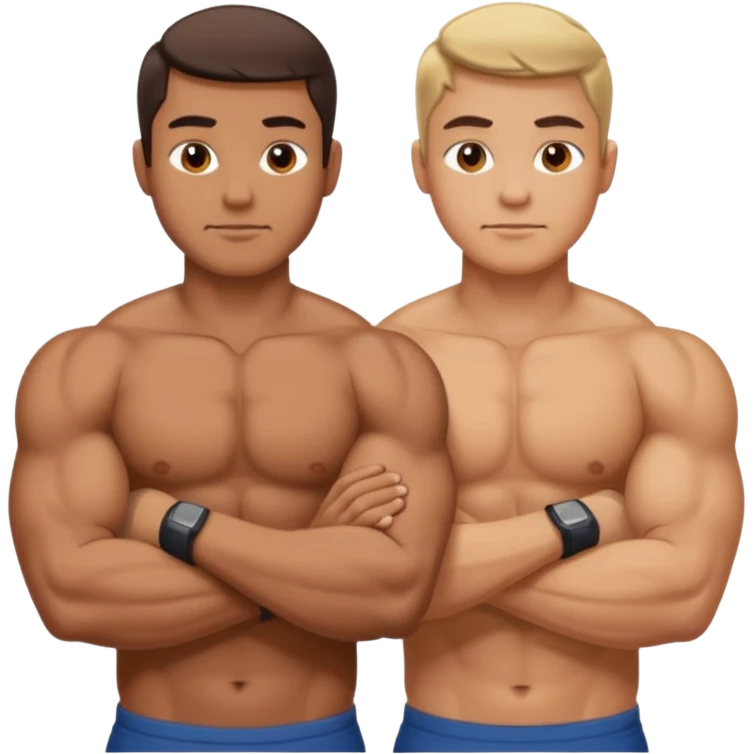 Arms crossed across neck emoji emoji