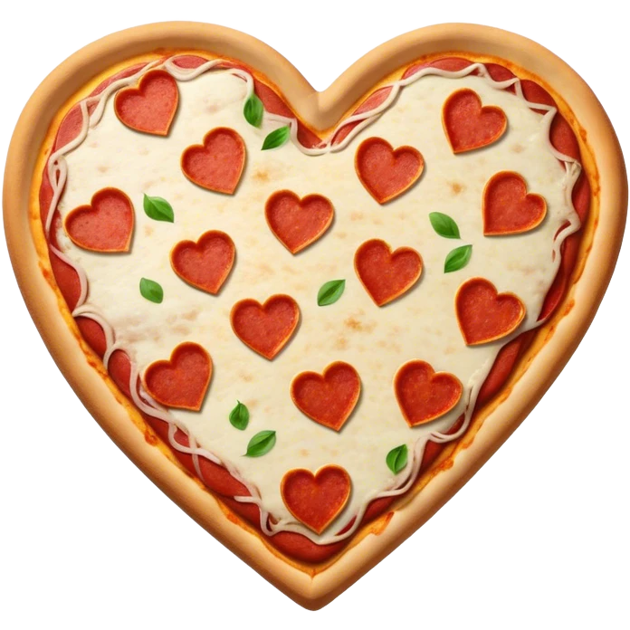 Heart shaped pizza emoji