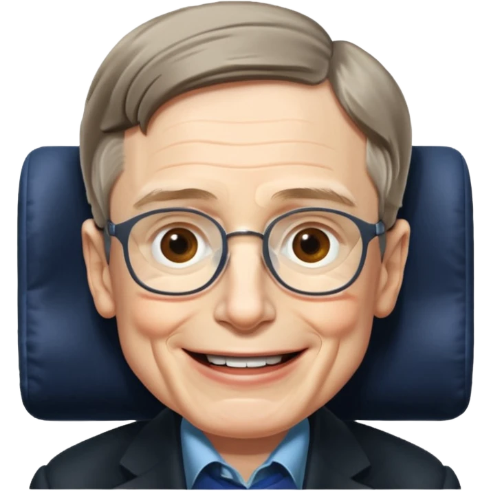 Stephen Hawking character front view emoji