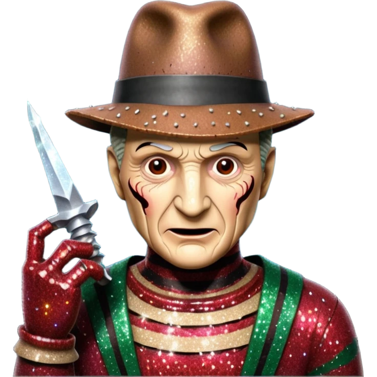 glitter freddy krueger emoji
