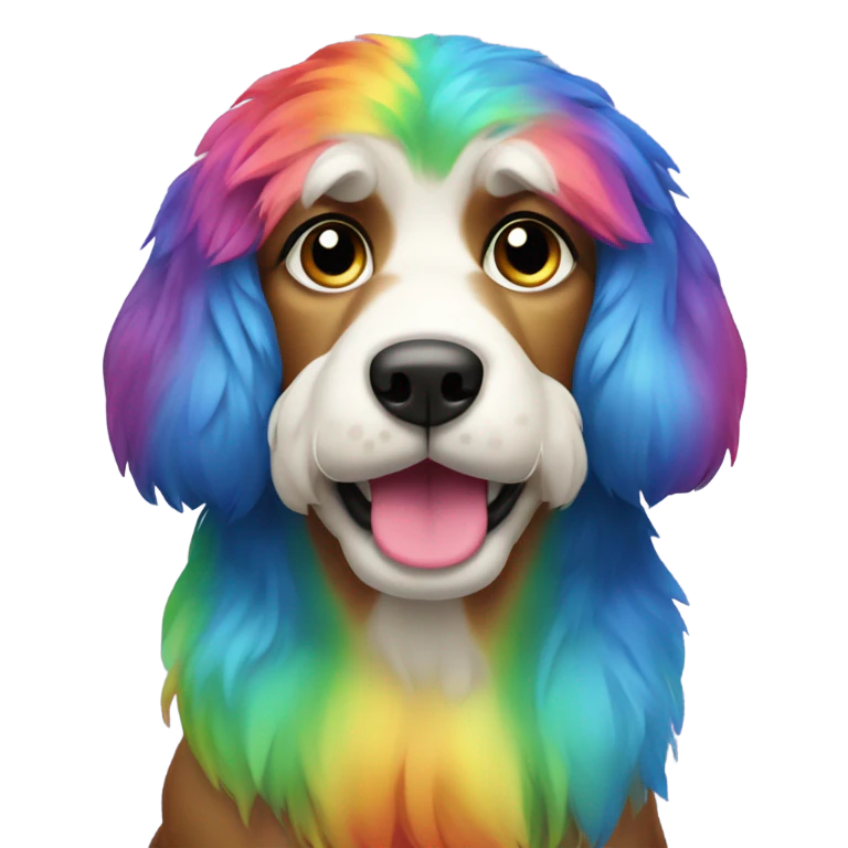 Rainbow dog emoji