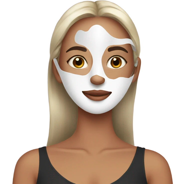 Girl putting naturel mask  emoji