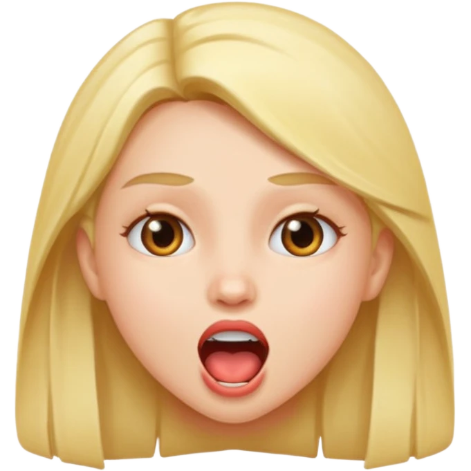 Girl with open mouth  emoji