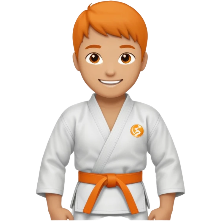 Judokas ceinture orange emoji
