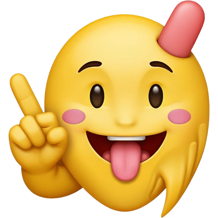Emoji with tounge out with middle finger  emoji