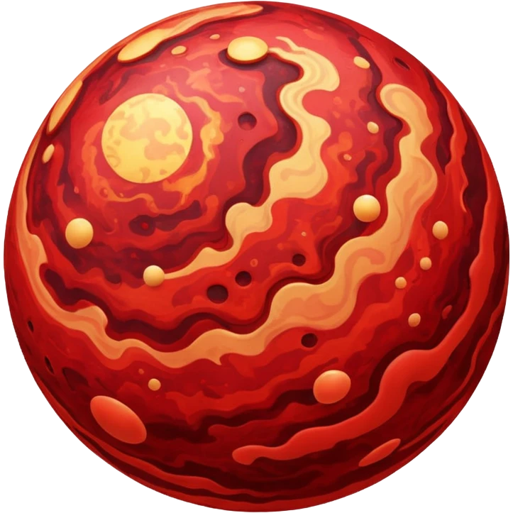 Planet with red spots emoji