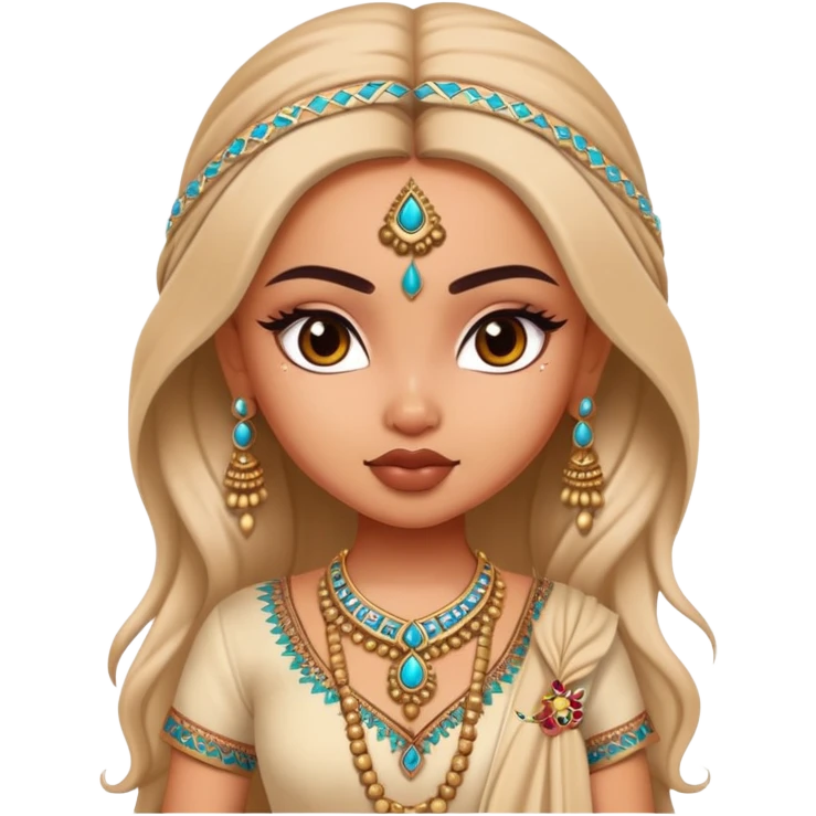 pretty bratz indian baddie asian, desi clothes hair emoji