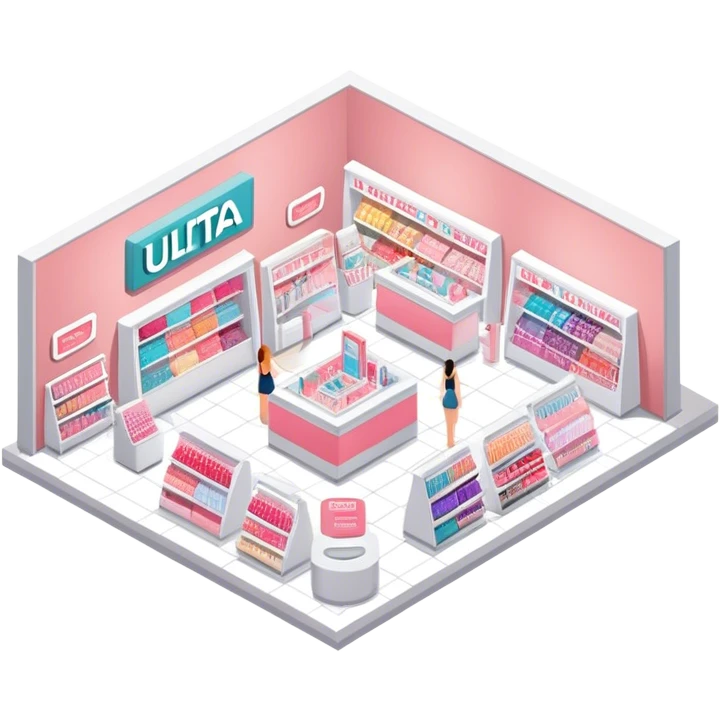 ULTA beauty store, isometric  emoji