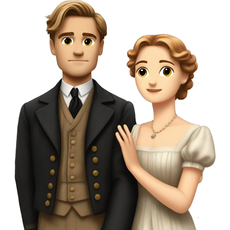 jack dawson and rose from titanic with t pose emoji