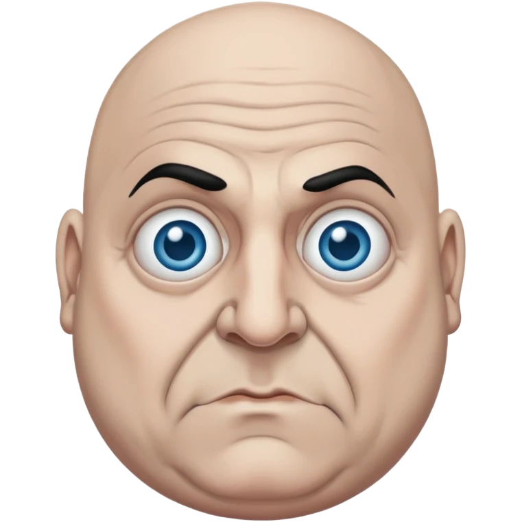 uncle fester with blue eyes and black eyebrows emoji