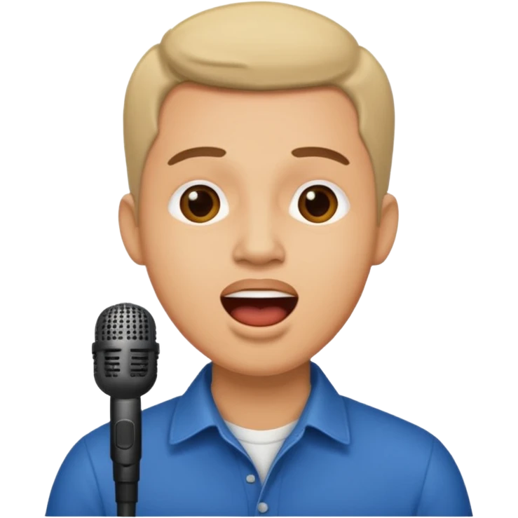 man singing emoji