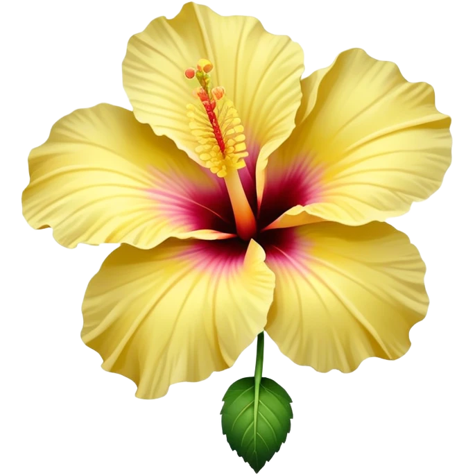 pastel yellow hibiscus emoji