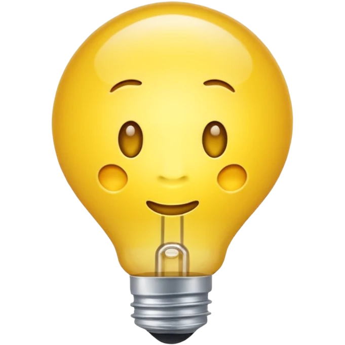 лампочка желтая, от нее исходит свет emoji