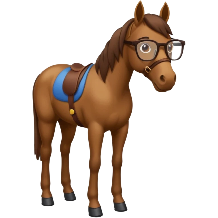 Horse with glasses emoji