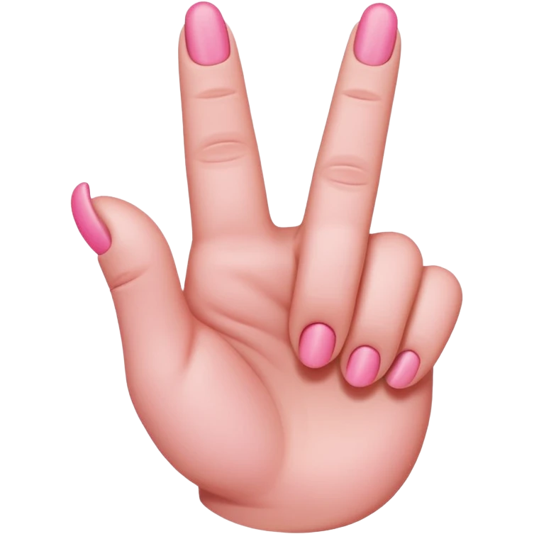 Pink middle finger emoji