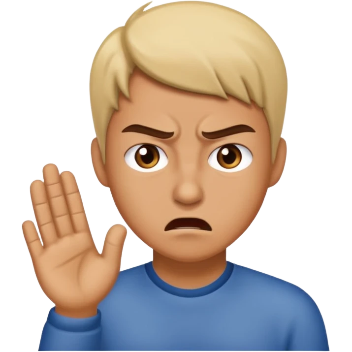 interrupting when someone is speaking emoji