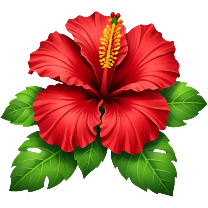 colorful hibiscus flower emoji