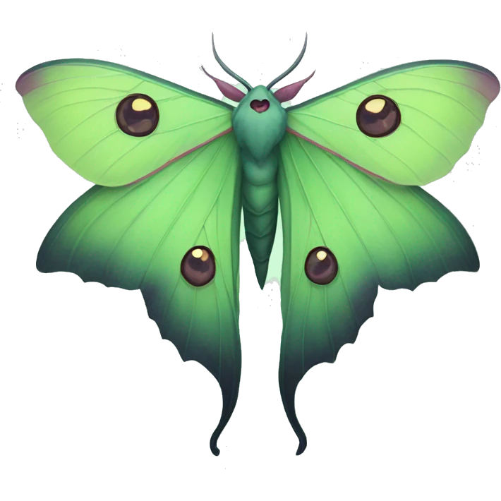 Gothic Luna moth emoji