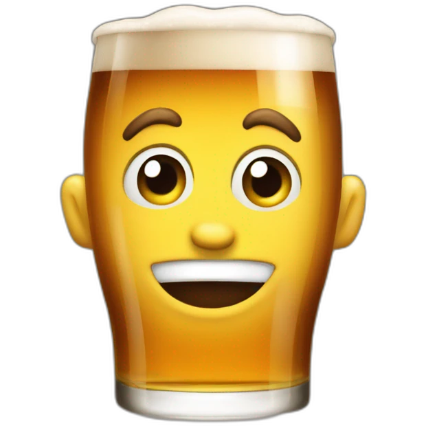 Beauf buvant une bière emoji