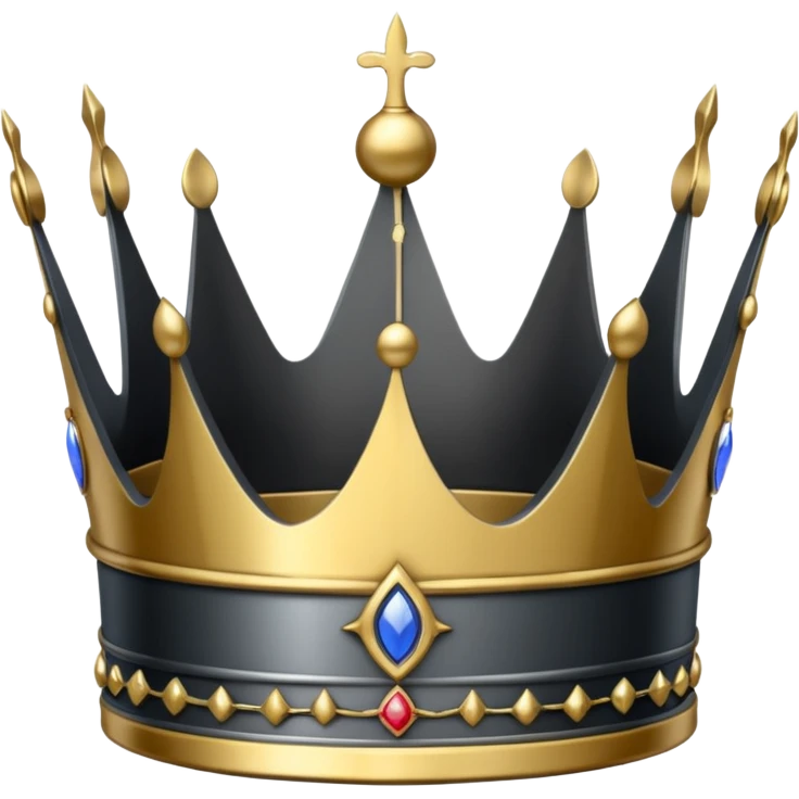 A standard dark crown for a king emoji