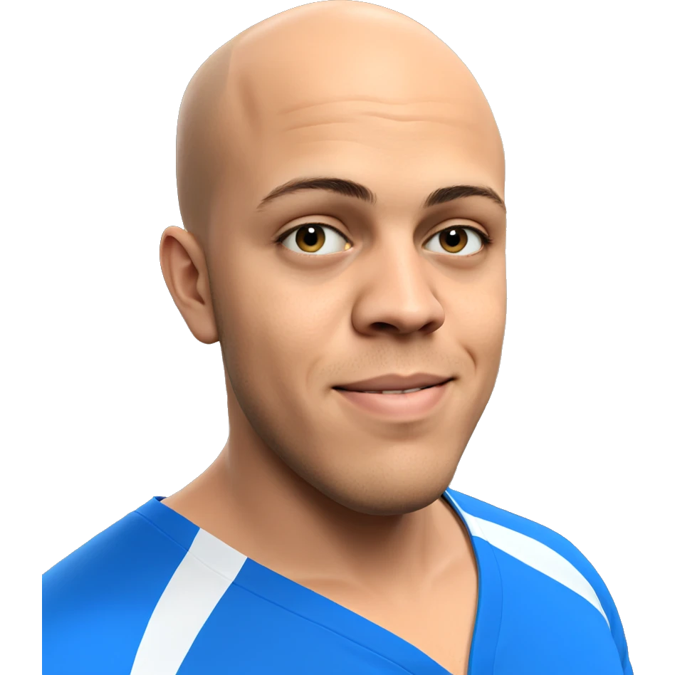 bald boy in blue shirt emoji