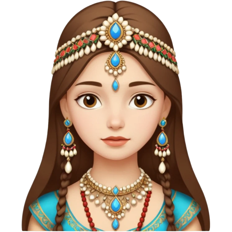 Russian girl in Indian jewellery emoji