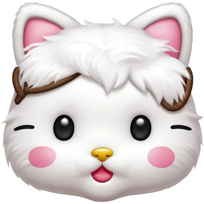 Hello kitty mandando un beso emoji