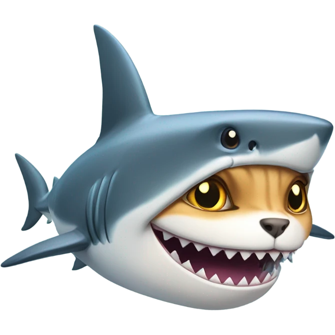shark and cat emoji