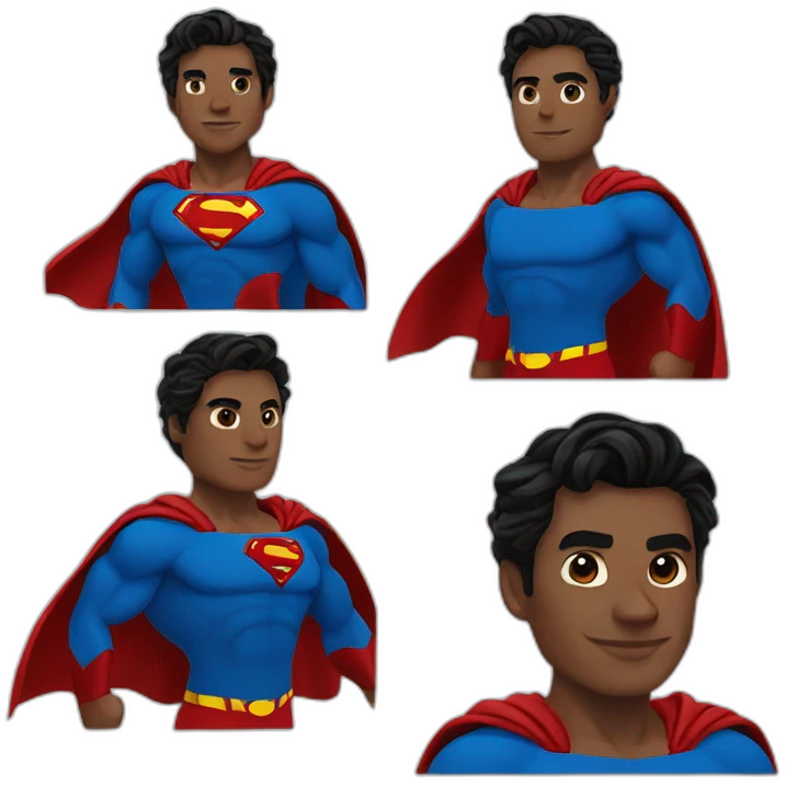Superman with Braids emoji