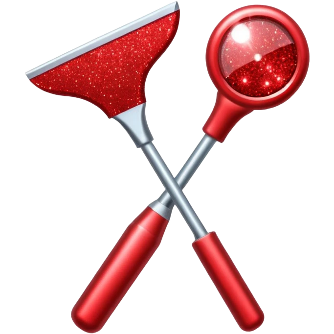 red glitter tool emoji