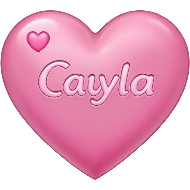 A pink heart with a name Cayla inside it emoji
