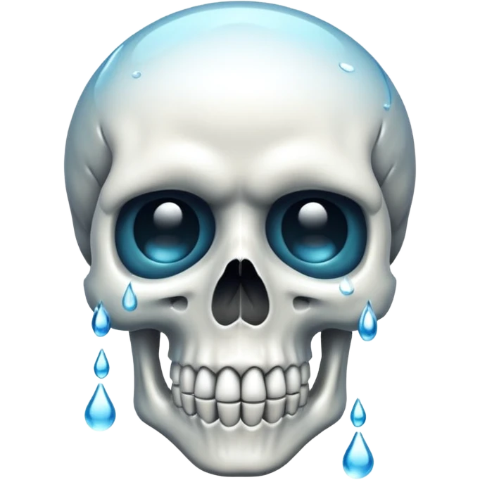 Skull sweating emoji