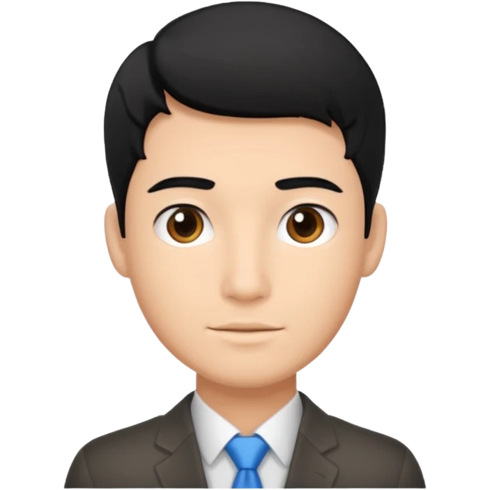 Male Virtual Assistant with Black Hair emoji