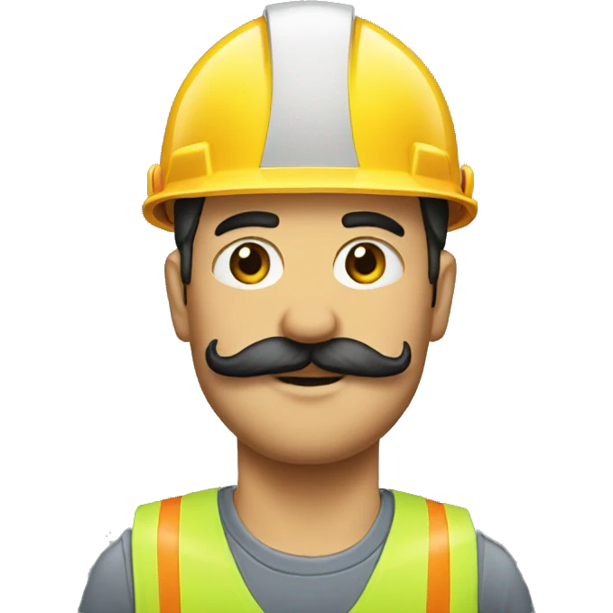 construction crane mustache emoji