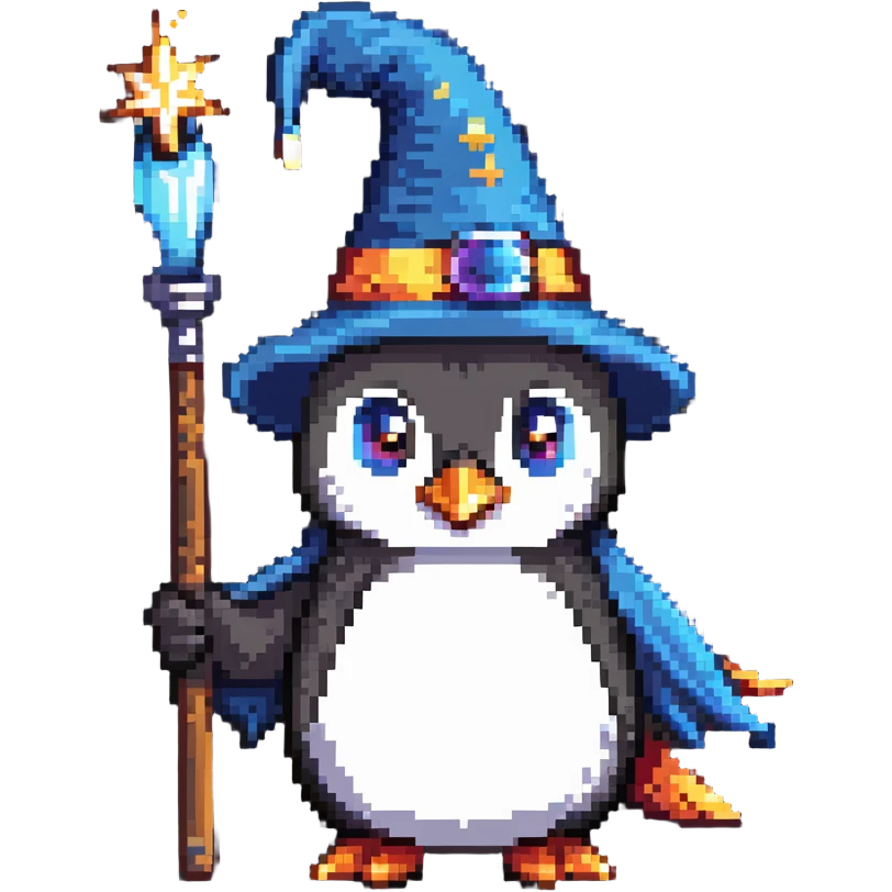 penguin wizard emoji