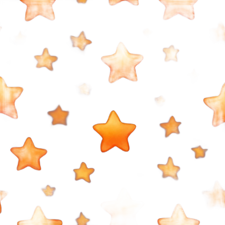 Orange water color star emoji