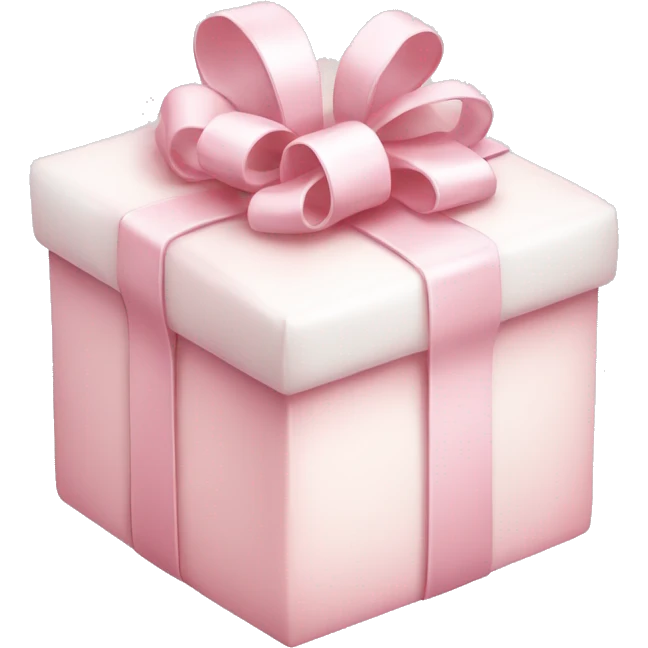 Light pink and white present emoji