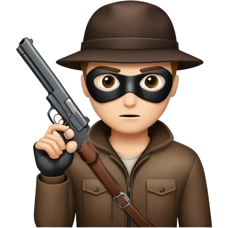 Gun and robbers  emoji