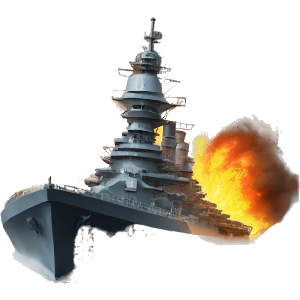 Battleship on fire emoji