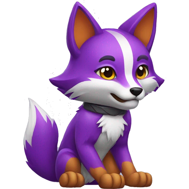 purple fox gamer emoji