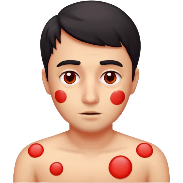 Text Sameer, itching and have red spots all over the body emoji