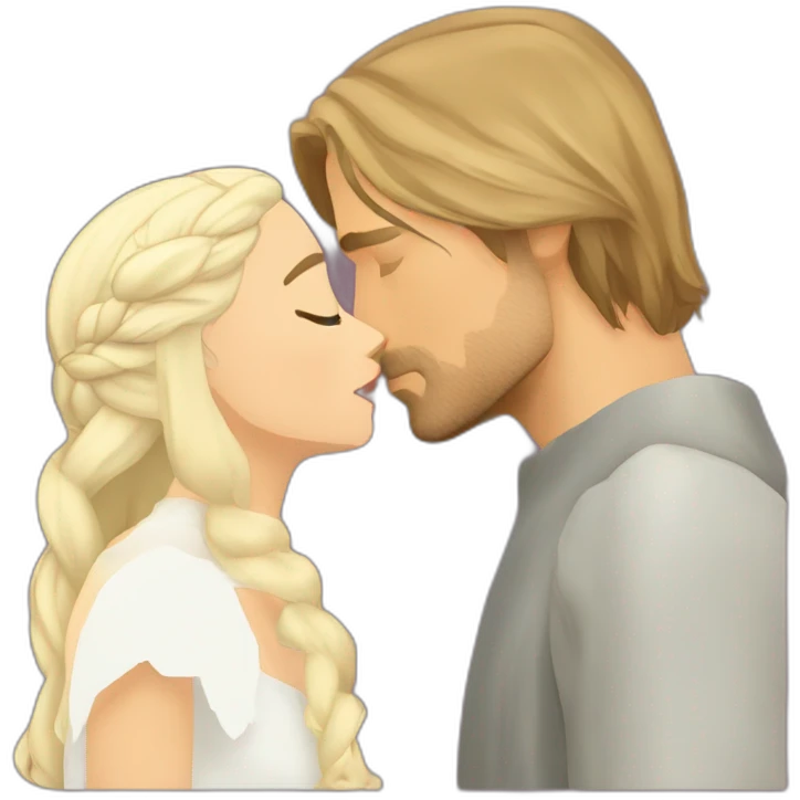 Daenerys targarian kissing jaime lannister emoji