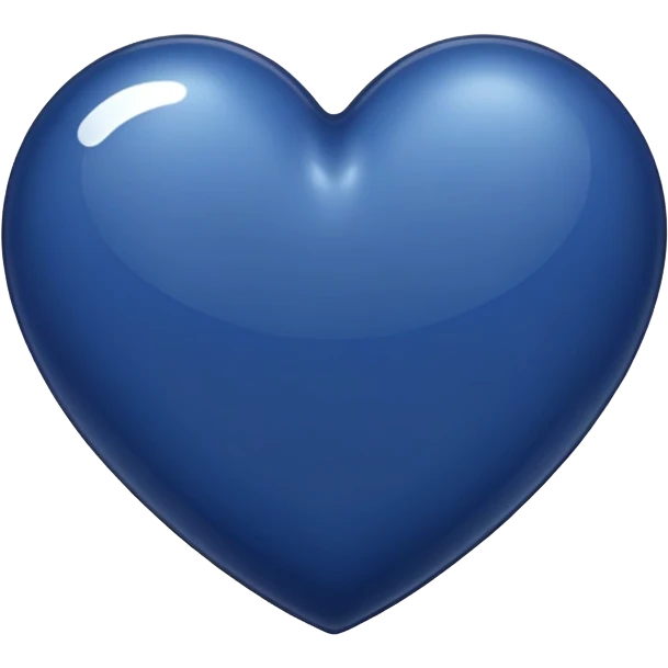 Navy blue heart  emoji