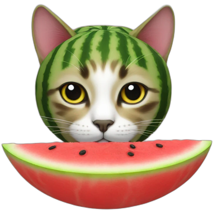 cat watermelon hybrid emoji