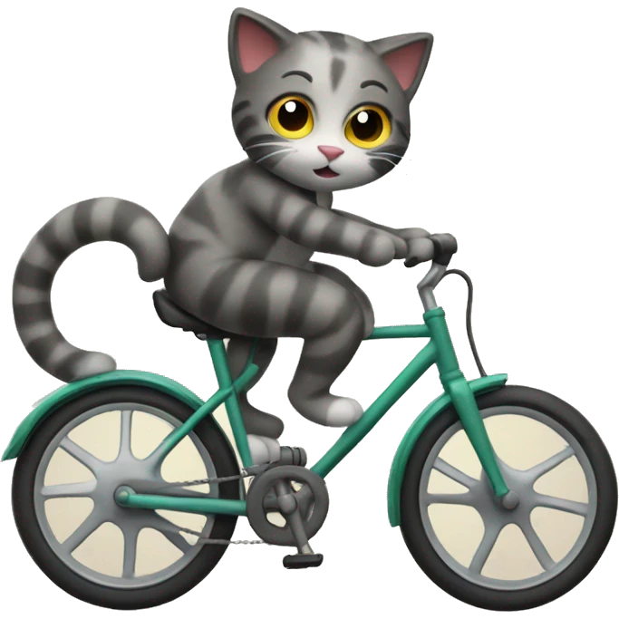 Cat ridding bike emoji