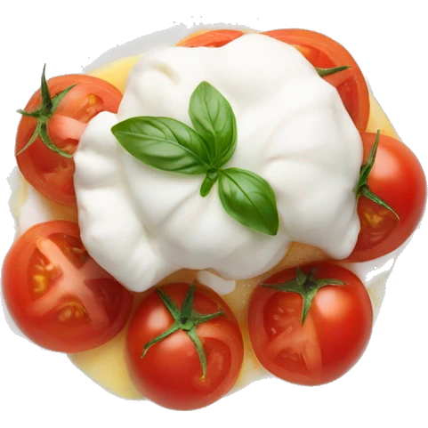 buratta with tomatoes  emoji