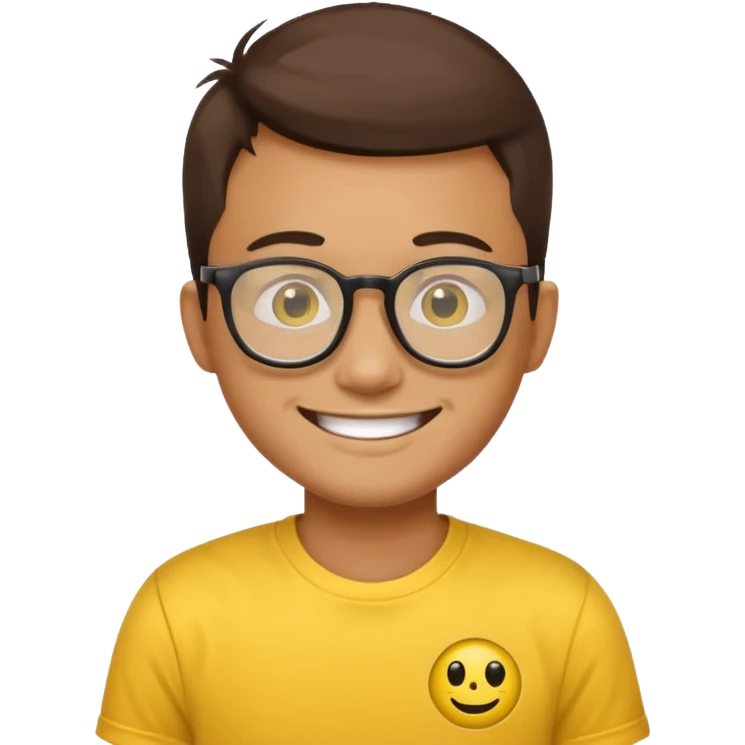 a cool programmer yellow smiley emoji