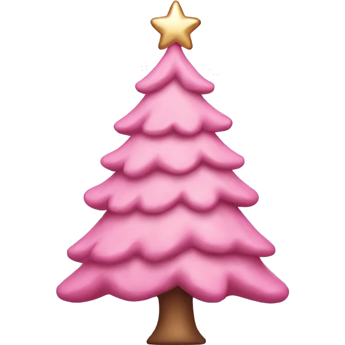 ￼Pink Christmas tree emoji