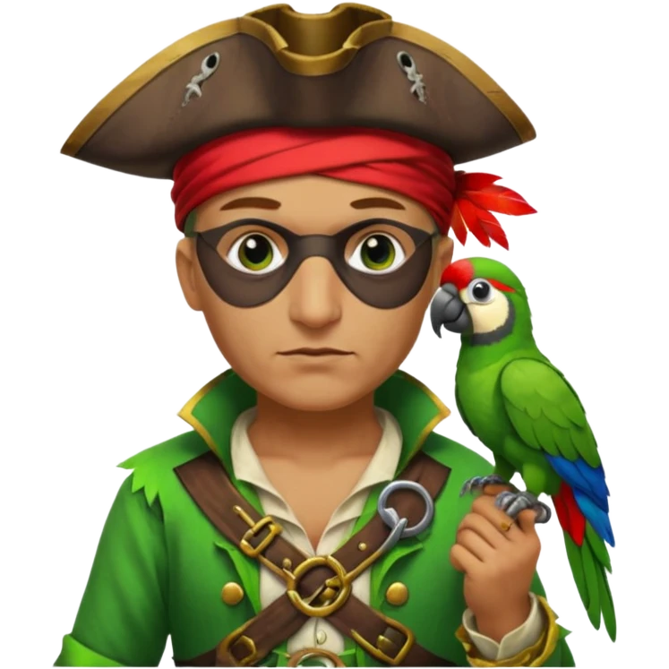 pirate and parrot emoji
