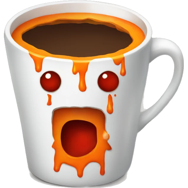 Bloody orange coffee  emoji